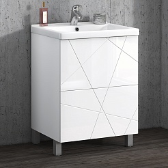 Vigo Мебель для ванной Geometry 2-600 белая – фотография-15